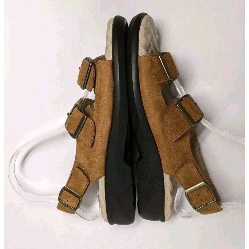 Strictly Comfort Sandals Women 8.5M Slingback Relax Tan Leather Buckles 8.5 M - Picture 10 of 15